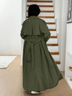 Women's Oversized Trench Coat with Belt