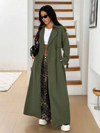 Women's Oversized Trench Coat with Belt
