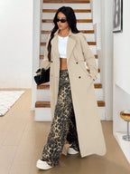Women's Oversized Trench Coat with Belt