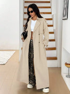 Women's Oversized Trench Coat with Belt