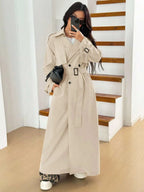 Women's Oversized Trench Coat with Belt