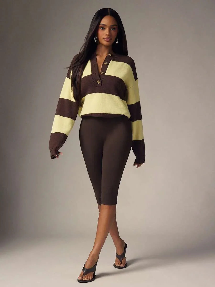 Women's Oversized Sweater with Buttons