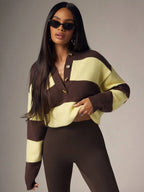 Women's Oversized Sweater with Buttons