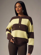 Women's Oversized Sweater with Buttons