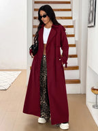 Women's Oversized Trench Coat with Belt