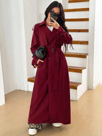 Women's Oversized Trench Coat with Belt