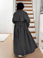 Women's Oversized Trench Coat with Belt