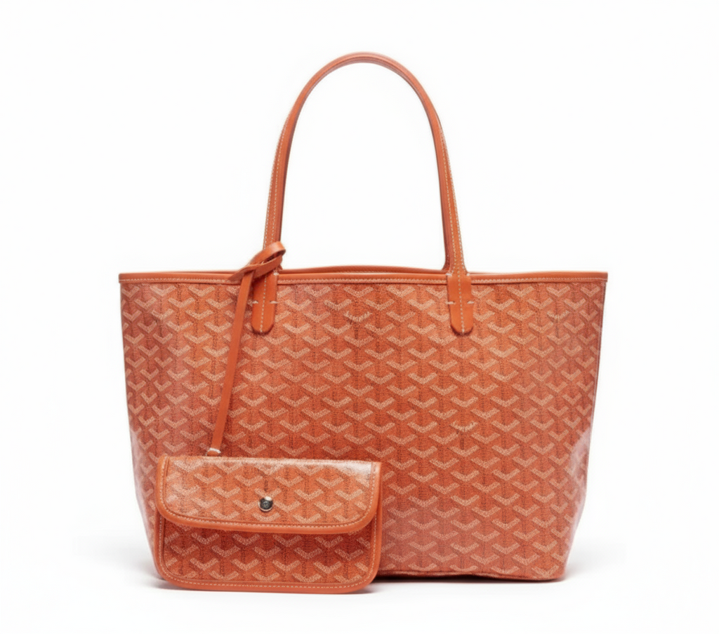 Women's Patterned Tote Bag with Matching Pouch – Large Shopper Bag