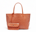 Women's Patterned Tote Bag with Matching Pouch – Large Shopper Bag