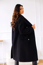 Double-Faced Wool-Blend Coat – Classic Button Design