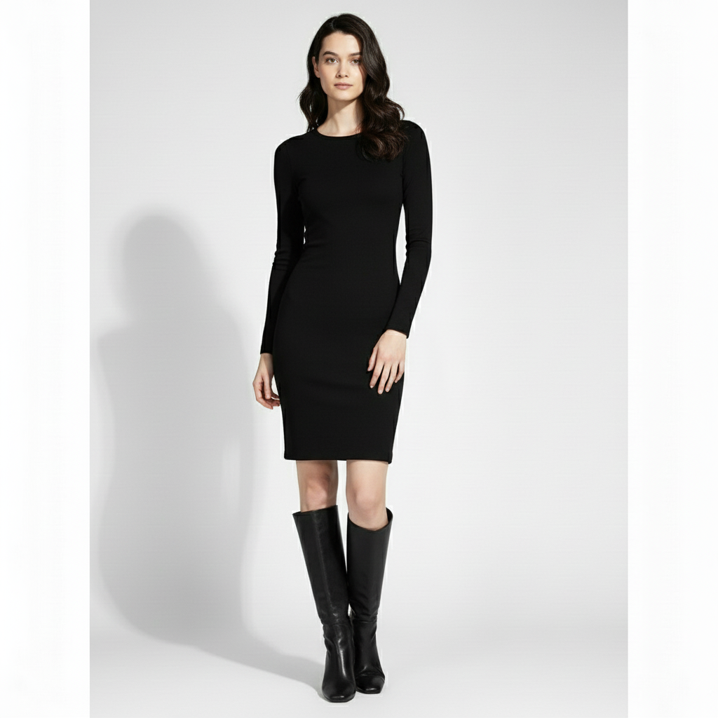 Knee High Stiletto Boots with Pointed Toe – Vegan Leather Heeled Boots
