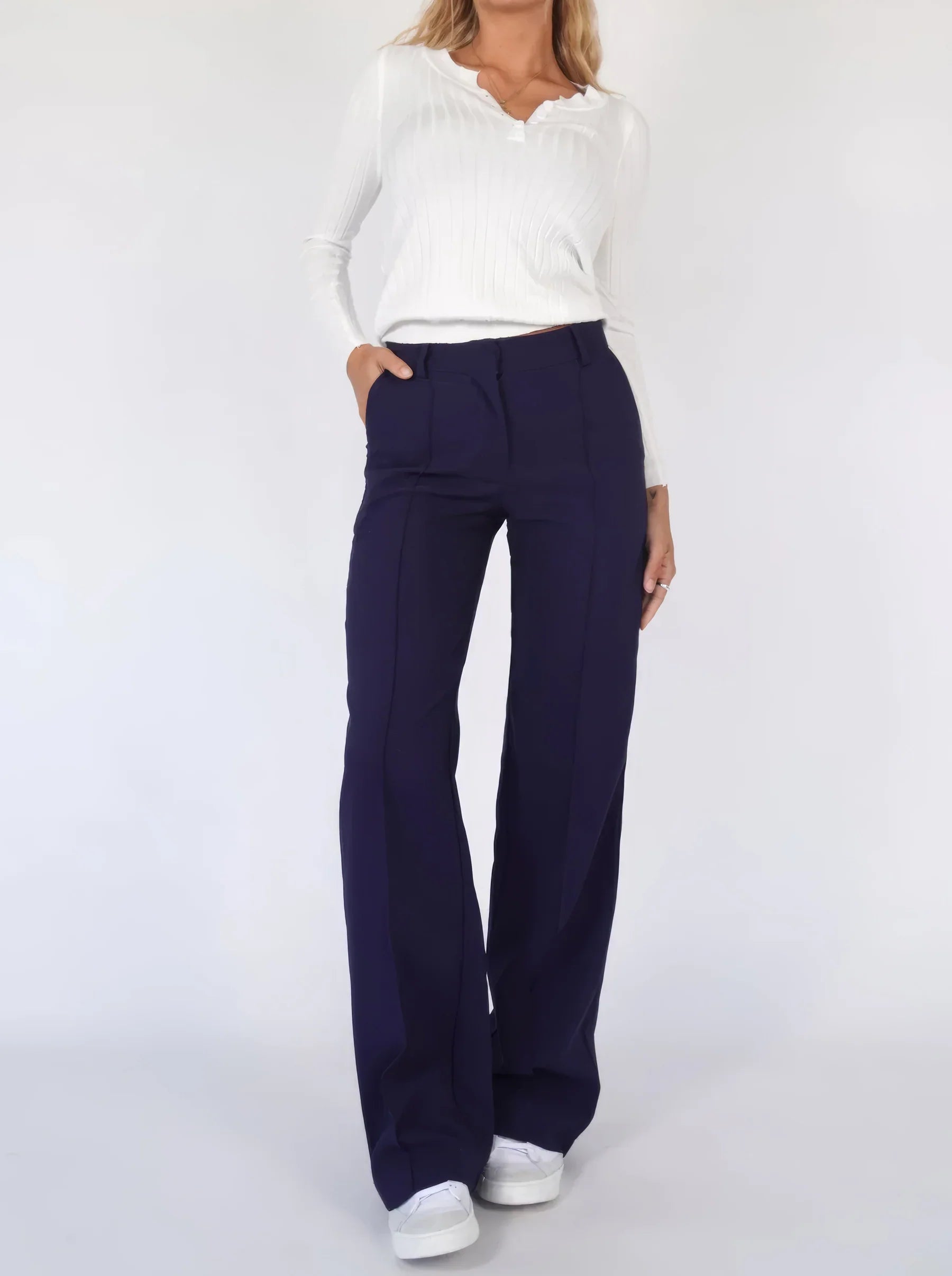 High Waist Wide Leg Trousers – Elegant Tailored Trousers