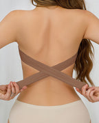 Strapless Bandeau Seamless Criss Cross Bralette Top | Meave & Ivy