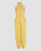 Two-Piece Sleeveless High Neck Cargo Top and Cuffed Trousers Set | Meave & Ivy