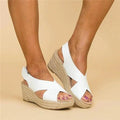Crossover Espadrille Wedge Sandals