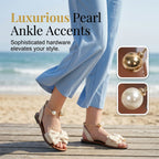 Pearl Ankle-Strap Sandals - Elegant Summer Shoes
