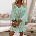 Women's Elegant Flare Sleeve Mini Dress | Meave & Ivy