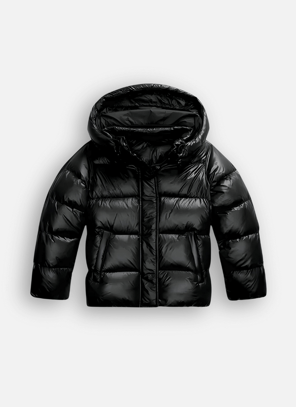 Slim-Fit Puffer Jacket with Glossy Finish