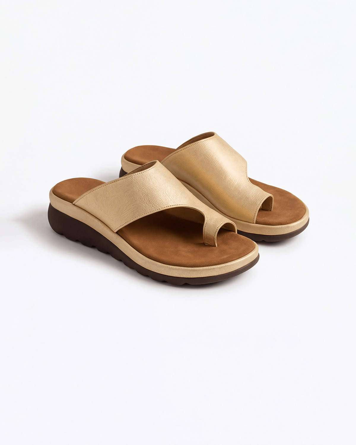 Women's Platform Slide Sandals with Toe Loop