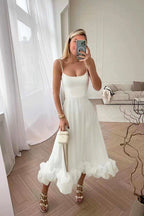 Ruffle Wedding  Dress – Elegant Occasion Dress | Meave & Ivy