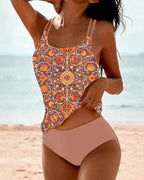 Women's Two-Piece Printed Tankini Swimsuit | Meave & Ivy