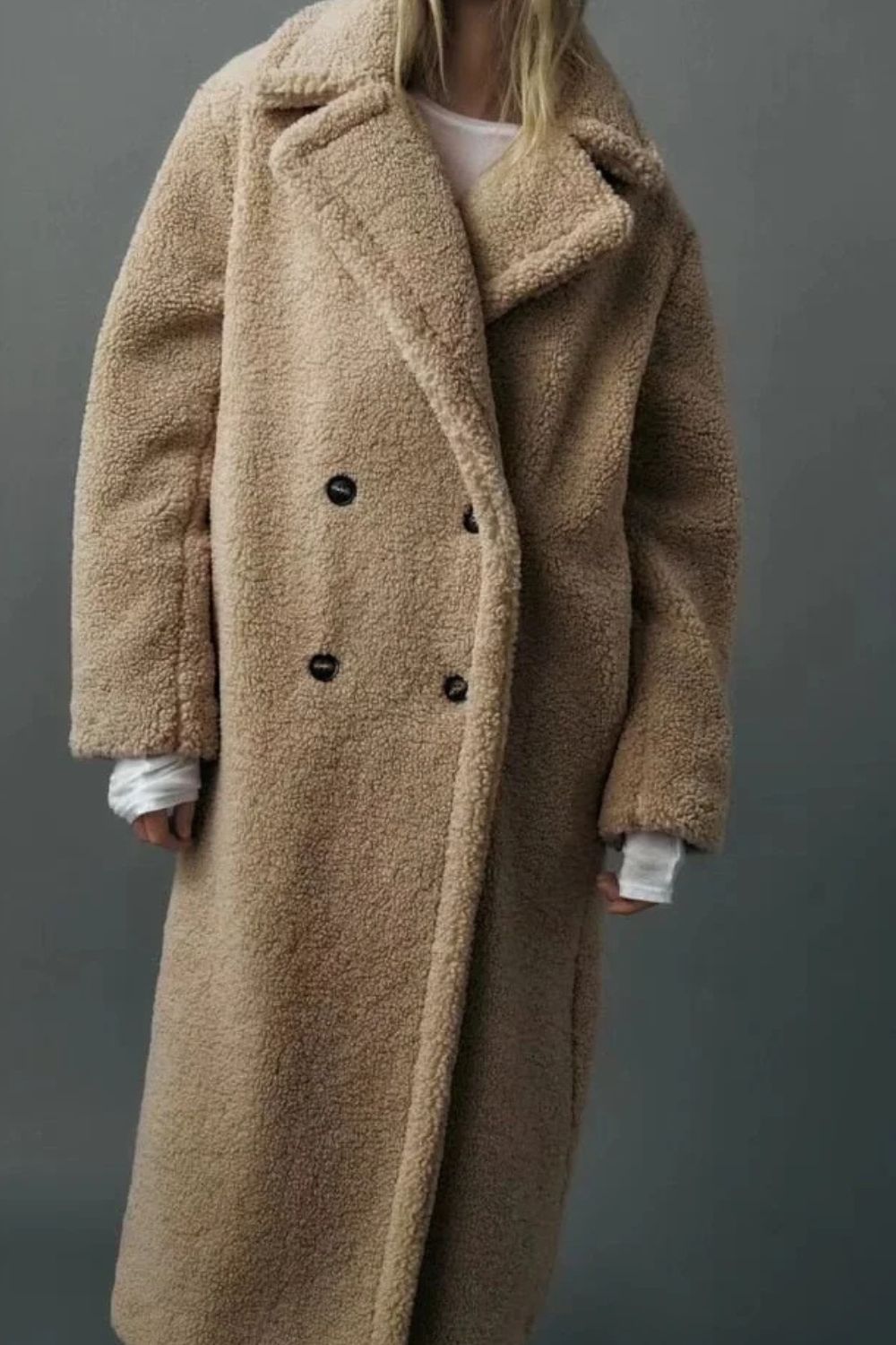 Longline Teddy Coat – Women's Faux Fur Winter Coat