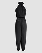 Two-Piece Sleeveless High Neck Cargo Top and Cuffed Trousers Set | Meave & Ivy
