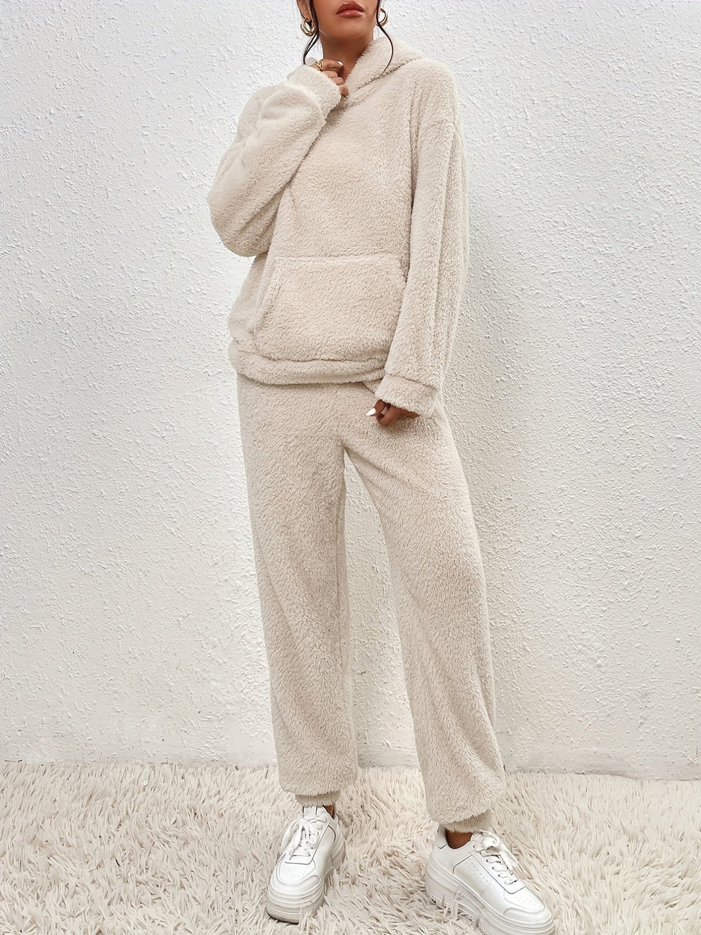Women's Teddy Fleece Two-Piece Lounge Set
