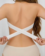 Strapless Bandeau Seamless Criss Cross Bralette Top | Meave & Ivy