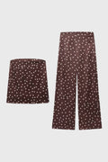 Polka Dot Strapless Top & Wide Leg Trousers Set – Women's Summer Co-ord