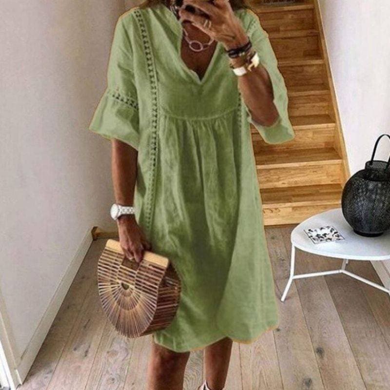 Boho Floaty Dress with Lace Details | Meave & Ivy