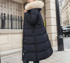 Women's Winter Coat with Faux Fur Trim Hood – Warm Padded Parka