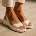Open-Toe Slingback Wedge Sandals