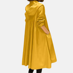 Knee Length Waterproof Coat with Hood – Relaxed Fit Rain Coat