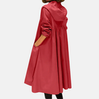 Knee Length Waterproof Coat with Hood – Relaxed Fit Rain Coat