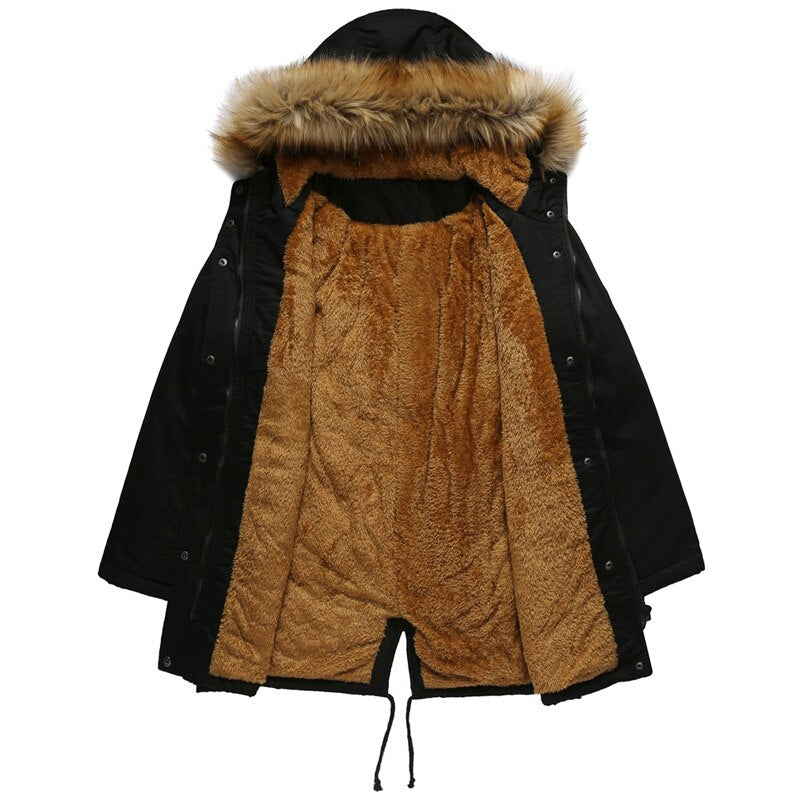 Women's Hooded Winter Parka – Faux-Fur Trimmed Warm Jacket