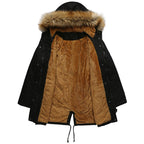 Women's Hooded Winter Parka – Faux-Fur Trimmed Warm Jacket