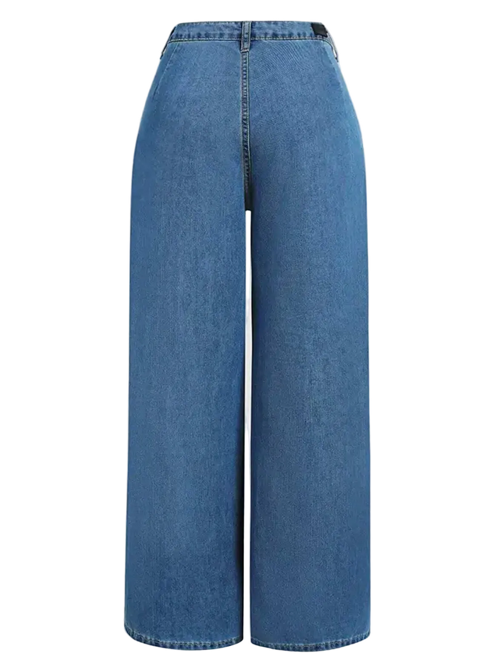 Women's Wide-Leg Denim Jeans – High-Waisted Relaxed Full-Length Style for Casual Everyday Wear