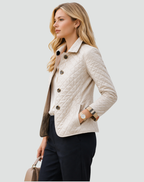 Quilted Transitional Jacket with Collar & Buttons
