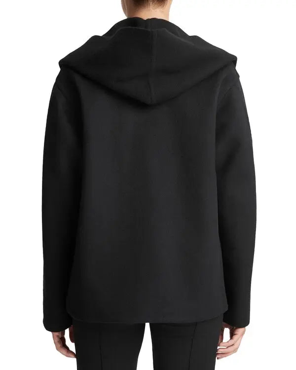 Women's Relaxed Single-Button Blazer with Oversized Draped Lapels