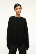 Relaxed Crew-Neck Knit Jumper - Soft Black