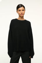 Relaxed Crew-Neck Knit Jumper - Soft Black