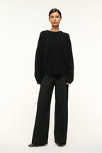 Relaxed Crew-Neck Knit Jumper - Soft Black
