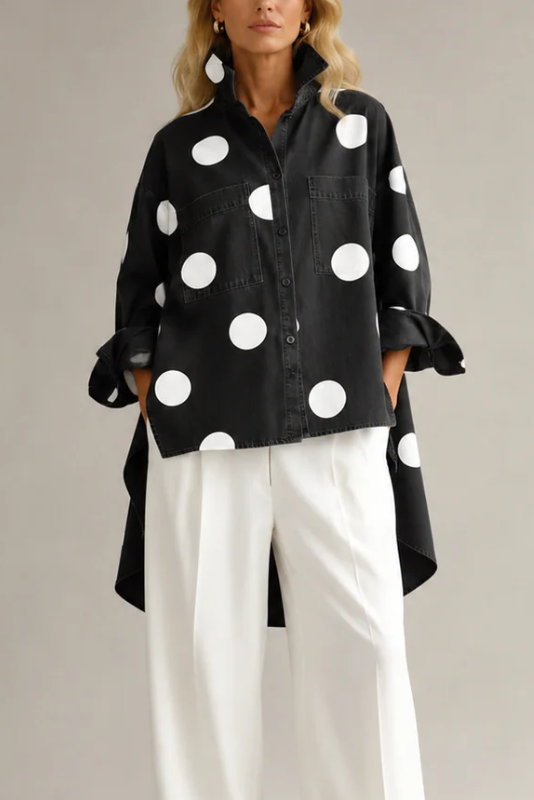 Polka Dot Blouse – Women's Summer Everyday Blouse