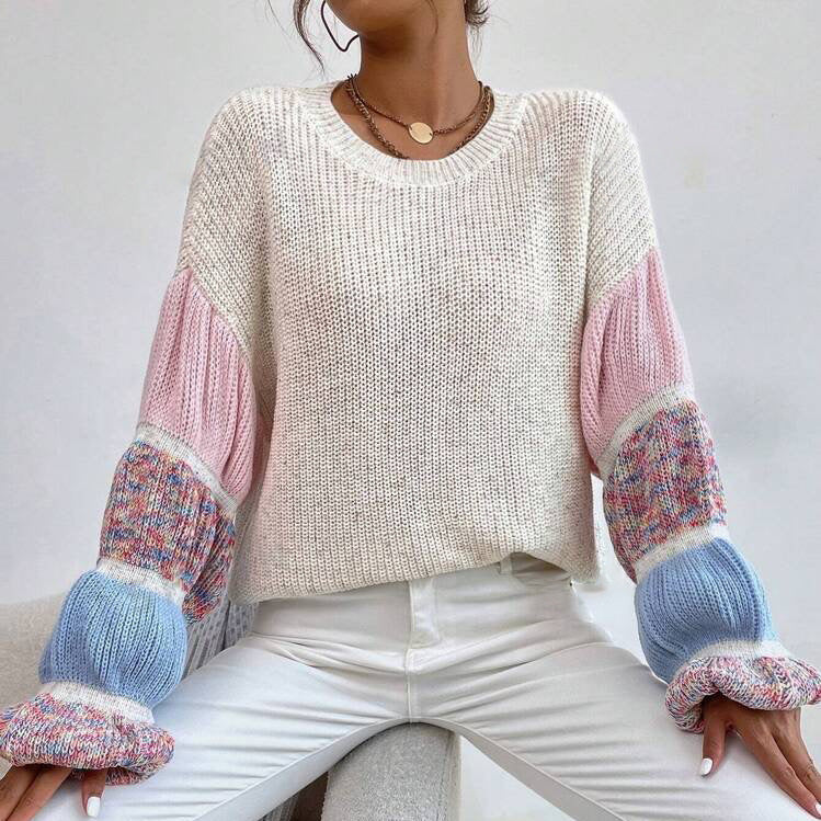 Women's Relaxed Colourblock Knit Sweater
