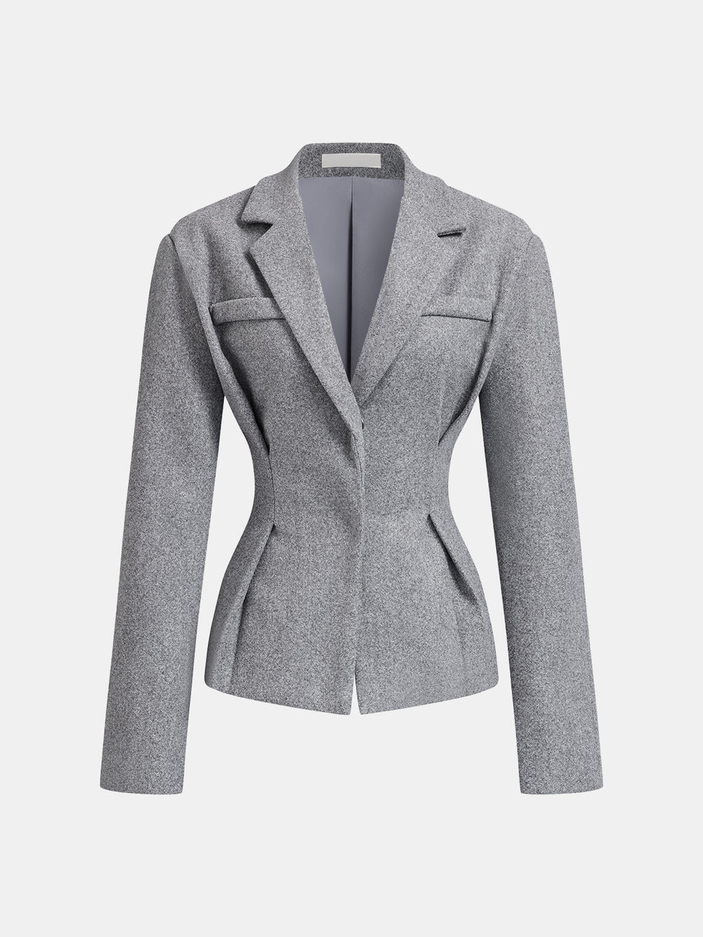 Women's Tailored Tweed Blazer and Pleated Midi Skirt Two-Piece Set