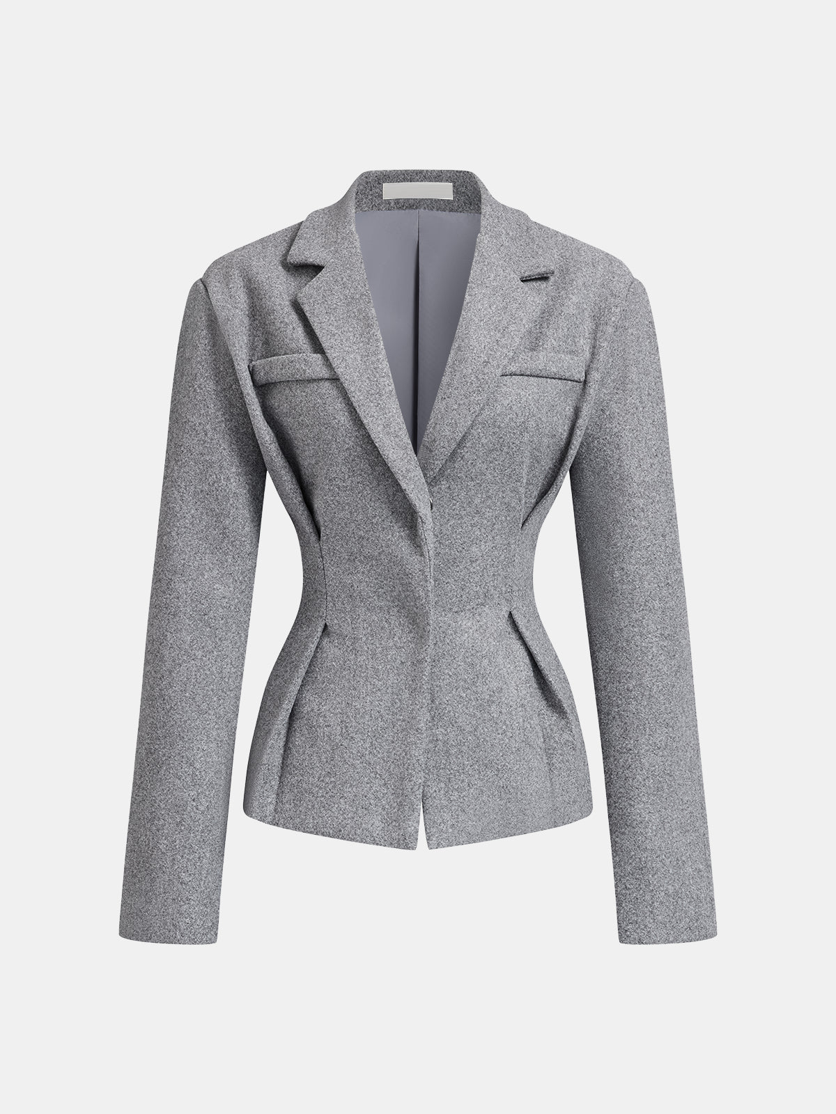 Women's Tailored Tweed Blazer and Pleated Midi Skirt Two-Piece Set