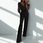 Glitter Top Jumpsuit – Elegant Party Jumpsuit with Straight Legs