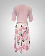 Sofia | Women's Elegant Floral V-Neck Maxi Dress Set | Meave & Ivy