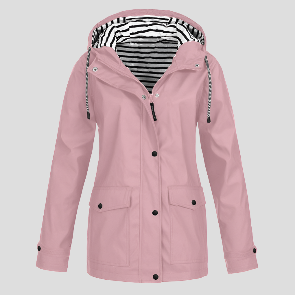 Waterproof Windproof Hooded Jacket – Women's All Weather Coat